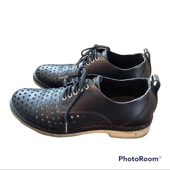 Rag & Bone Honeycomb Milo Perforated Black Leather Oxford 39.5 - Picture 5 of 17